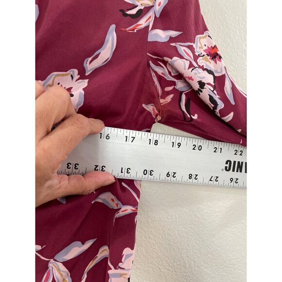 Nordstrom Classiques Entier Size XS Silk Blend Blouse Top Floral Excellent - Picture 7 of 7